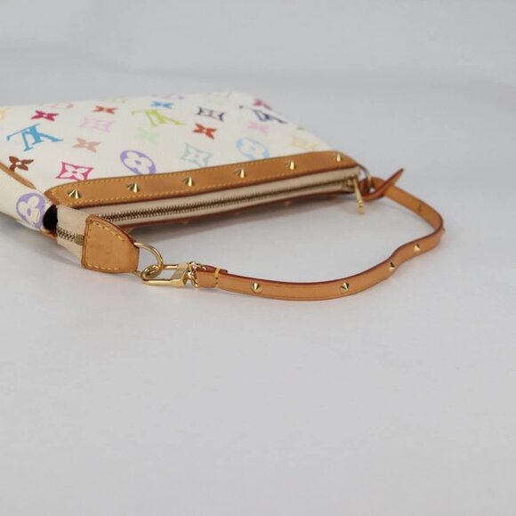 LOUIS VUITTON Monogram Multicolor Pochette Pouch White M92649 LV Auth 139900V - Picture 9 of 16